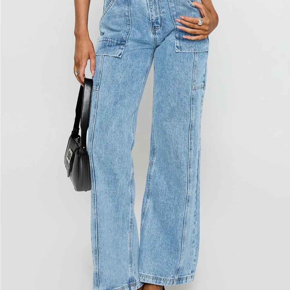 Princess Polly Chad Cargo Jeans - Size 8